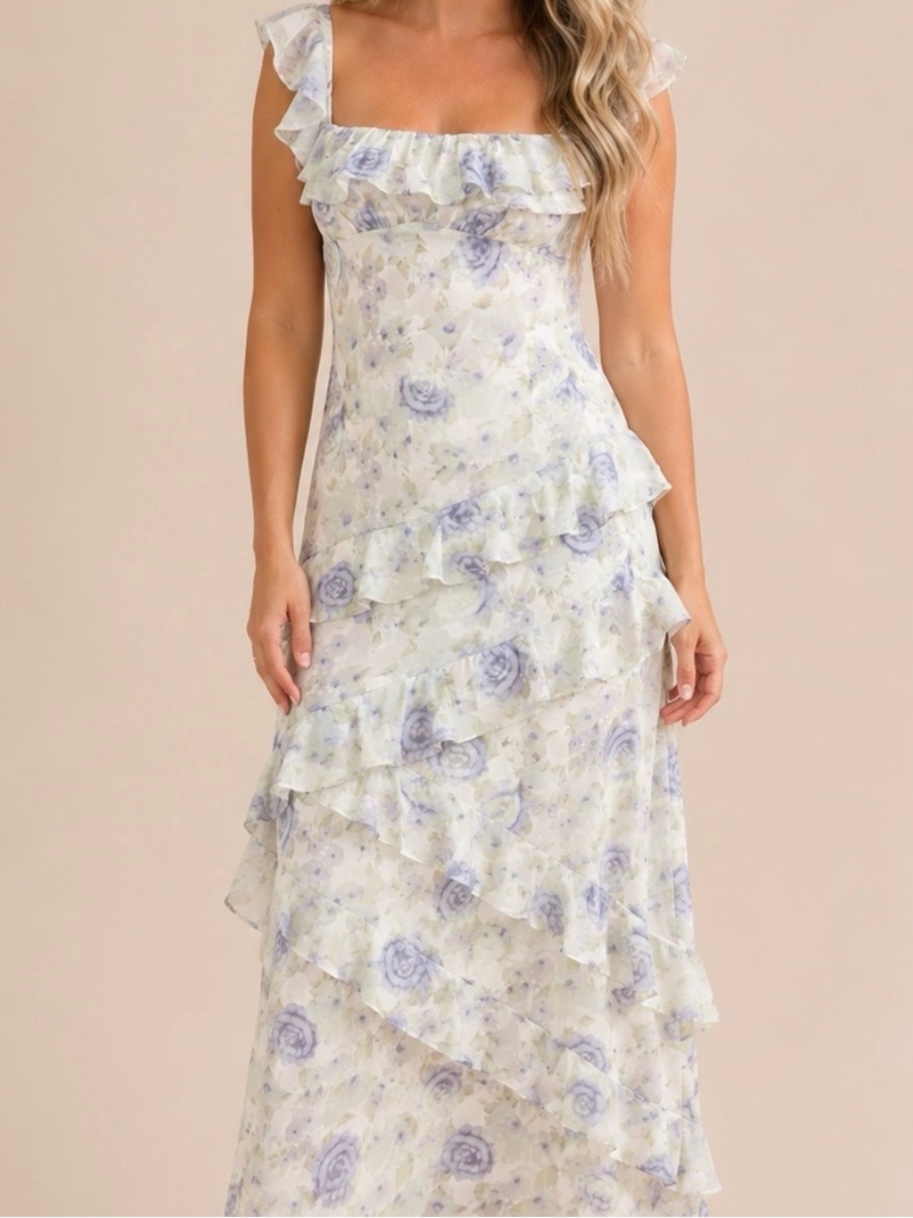 NEW Altar’d State Blue and Green Floral Maxi Dress Size S, M and L Available NWT